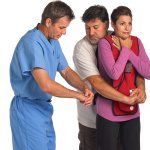 Act+Fast Rescue Choking Weste - Rot, Back Slap Version