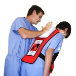 Act+Fast Rescue Choking Weste - Rot, Back Slap Version