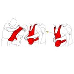 Act+Fast Rescue Choking Weste - Rot, Back Slap Version