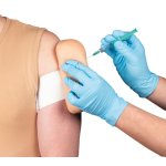 Strap-on vaccination trainer for IM and intradermal injection