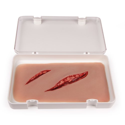 Wound moulage cut, large with bleeding function