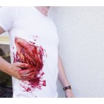 Wound moulage cut, large with bleeding function