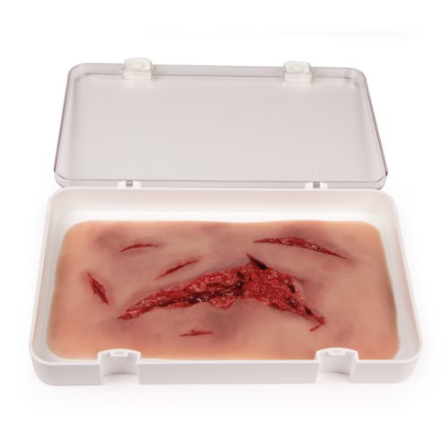 Wound moulage laceration, large with bleeding function