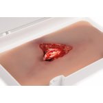 Wound moulage open fracture, leg with bleeding function
