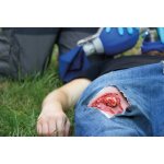 Wound moulage open fracture, leg with bleeding function