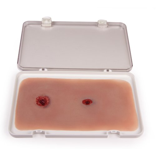 Wound moulage bullet wound, arm with bleeding function