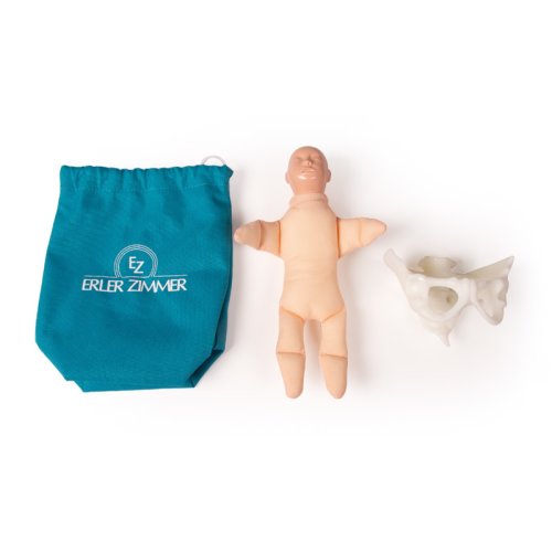 Mini pelvis with birthing doll