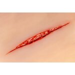 Wound moulage protruding small intestines