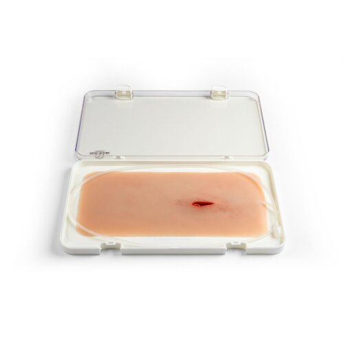 Wound moulage protruding small intestines