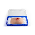 Wound moulage protruding small intestines