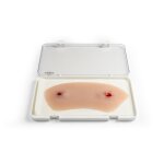Wound moulage protruding small intestines